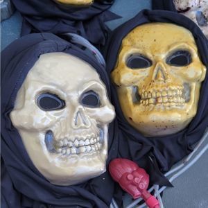 THIS IS STILL AVAIL. PLS ASK BLEEDing skull masks. With black hood. 1 ea